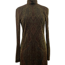 Load image into Gallery viewer, Vintage Linda Allard Ellen Tracy Long Sleeve Knit Turtleneck Glitter Dress
