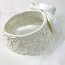 Load image into Gallery viewer, White Embroidered Fascinator Hat Veil