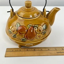 Load image into Gallery viewer, 50s Yellow Fruit & Flowers Teapot