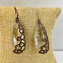 Load image into Gallery viewer, Elegant Faceted Teardrop Dangle Earrings 1.5"
