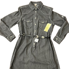 Load image into Gallery viewer, Reba Denim Tailored Denim Vintage A1 Dress Button Down Front Small