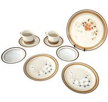 Load image into Gallery viewer, Brown Stoneware Breakfast Set for 2 Made in Japan