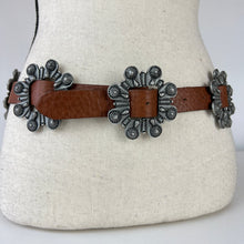 Load image into Gallery viewer, Handcrafted Brown Leather Concha Belt Size 32" Removable Buckles