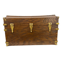 Load image into Gallery viewer, Oversized Victorian Revival Jewelry Chest Pink Velvet Tufted Keepsake Box Ornate Brass Accents