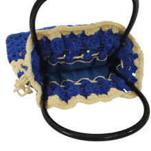 Load image into Gallery viewer, Vintage Blue Crochet Tote Purse