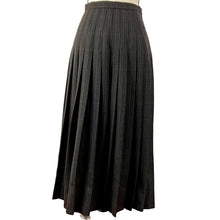 Load image into Gallery viewer, Vintage Burberry Plaid Pleated Long Wool Skirt Waist 24"