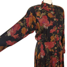 Load image into Gallery viewer, Long Sleeve Vintage Rayon Boho Floral Dress Size 6