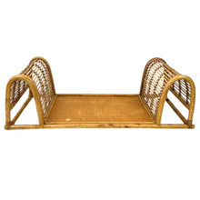Load image into Gallery viewer, Vintage Bamboo Breakfast Tray with Newspaper Side Storage