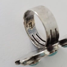 Load image into Gallery viewer, Vintage Native American Turquoise Ring 925 Silver Size 5.5