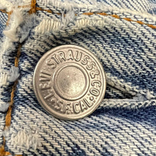 Load image into Gallery viewer, Vintage Levis Denim Cut Off Shorts Light Wash Blue Button Fly Size 30