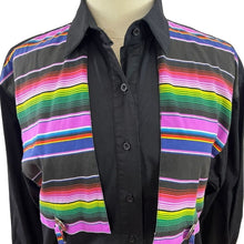 Load image into Gallery viewer, Wrangler Long Sleeves Retro Shirt For Women Black Size Medium