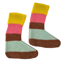 Load image into Gallery viewer, Vintage 70s Crochet Knit House Slippers