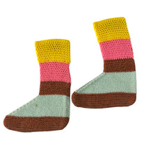 Load image into Gallery viewer, 70s Crochet  Multi-color Knit House Slippers