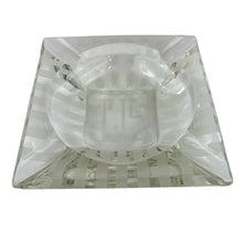 Load image into Gallery viewer, Art Deco Square Glass Cigar Ashtray