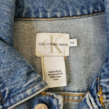 Load image into Gallery viewer, Vtg Calvin Klein Cropped Denim Jacket Size Medium