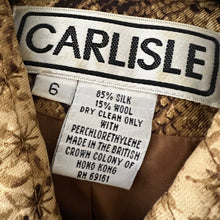 Load image into Gallery viewer, Vintage Silk Snake Print Two Piece Skirt Set Size 6