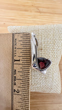 Load image into Gallery viewer, Vintage 925 Sterling Silver Modernist Pendant Trillion Cut Garnet Red Gemstone