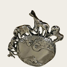 Load image into Gallery viewer, Vintage 925 Silver Safari Earth Dual Pendant Brooch