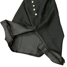 Load image into Gallery viewer, High Waisted Black Skirt Midi Knee Length