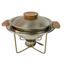 Load image into Gallery viewer, Vintage Wood Handled Chafing