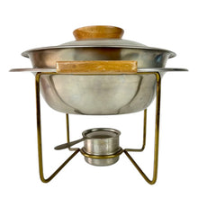 Load image into Gallery viewer, Vintage Wood Handled Chafing