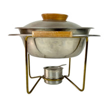 Load image into Gallery viewer, Vintage Wood Handled Chafing