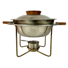 Load image into Gallery viewer, Vintage Wood Handled Chafing