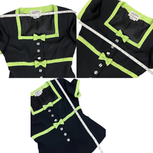 Load image into Gallery viewer, 90s Ricky Freeman for Terry John Short Sleeve Skirt Suit with Bows Size 4