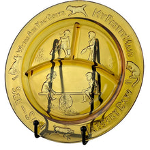 Load image into Gallery viewer, Vintage Nursery Rhymes Amber Glass Place Setting Set