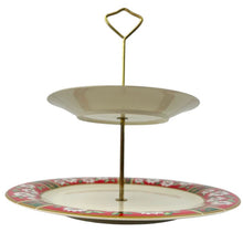 Load image into Gallery viewer, Charlton Hall by Kobe Christmas Two-Tier Tidbit Cake Server