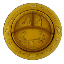 Load image into Gallery viewer, Vintage Nursery Rhymes Amber Glass Place Setting Set