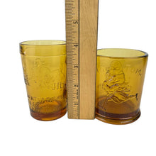 Load image into Gallery viewer, Vintage Nursery Rhymes Amber Glass Place Setting Set