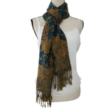 Load image into Gallery viewer, Vintage Pashmina Fringed Paisley Print Wrap Scarf