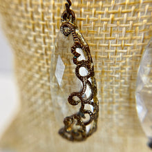 Load image into Gallery viewer, Elegant Faceted Teardrop Dangle Earrings 1.5"