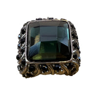 Load image into Gallery viewer,  Dark Chrome Emerald Green Tourmaline Radiant Cut