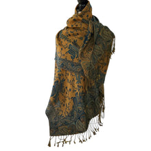 Load image into Gallery viewer, Vintage Pashmina Fringed Paisley Print Wrap Scarf