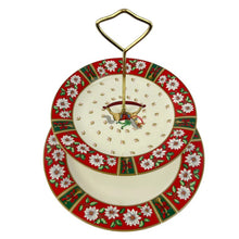 Load image into Gallery viewer, Charlton Hall by Kobe Christmas Two-Tier Tidbit Cake Server