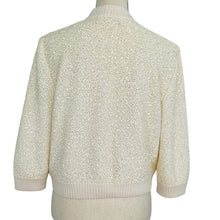 Load image into Gallery viewer, St John Evening Sequin Knit Ivory Pullover Sweater Size 10