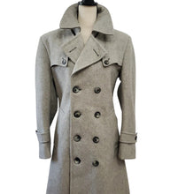 Load image into Gallery viewer, Vintage Double Breasted Wool Coat Belted - Size Medium