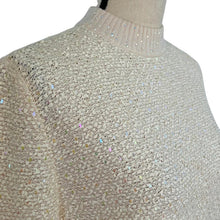 Load image into Gallery viewer, St John Ivory Sequin Knit Pullover Sweater Size Medium