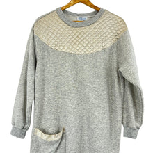 Load image into Gallery viewer, 80s Grey Pajama Dress Size Small