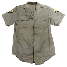 Load image into Gallery viewer, WW2 Era Ruptured Duck Patch US Army Short Sleeve Button up Shirt Size Small