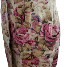 Load image into Gallery viewer, Vintage Linen Floral Short Sleeve Dress Size 8