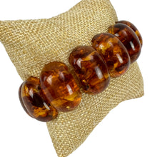 Load image into Gallery viewer, Vintage Authentic Amber Chunky Stretch Bracelet