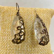 Load image into Gallery viewer, Elegant Faceted Teardrop Dangle Earrings 1.5"