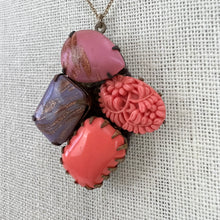 Load image into Gallery viewer, David Aubrey Fine Chain Pink Pendant Necklace 15"