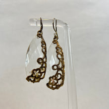 Load image into Gallery viewer, Elegant Faceted Teardrop Dangle Earrings 1.5"
