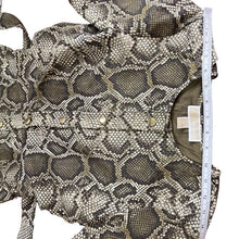 Load image into Gallery viewer, Michael Kors Midi Dress Snake Print Dress With Belt Size 2