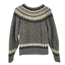 Load image into Gallery viewer, Fair Isle Shetland Wool Knit Pullover Sweater Size Large