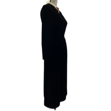 Load image into Gallery viewer, Mollie Parnis Boutique 1960s Long Black Velvet Dress Size XS-XXS